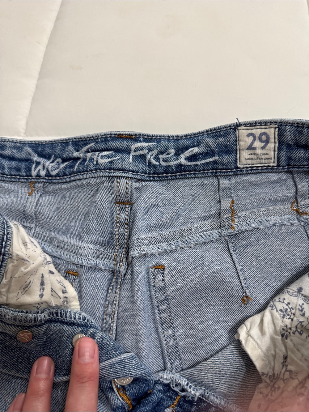 We The Free Light Blue Cutoff Denim Shorts - Picture 2 of 4